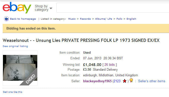 Unsung Lies on eBay 2013