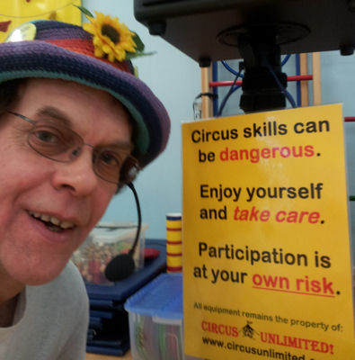 Julian the Juggler runs Circus Skills Workshops